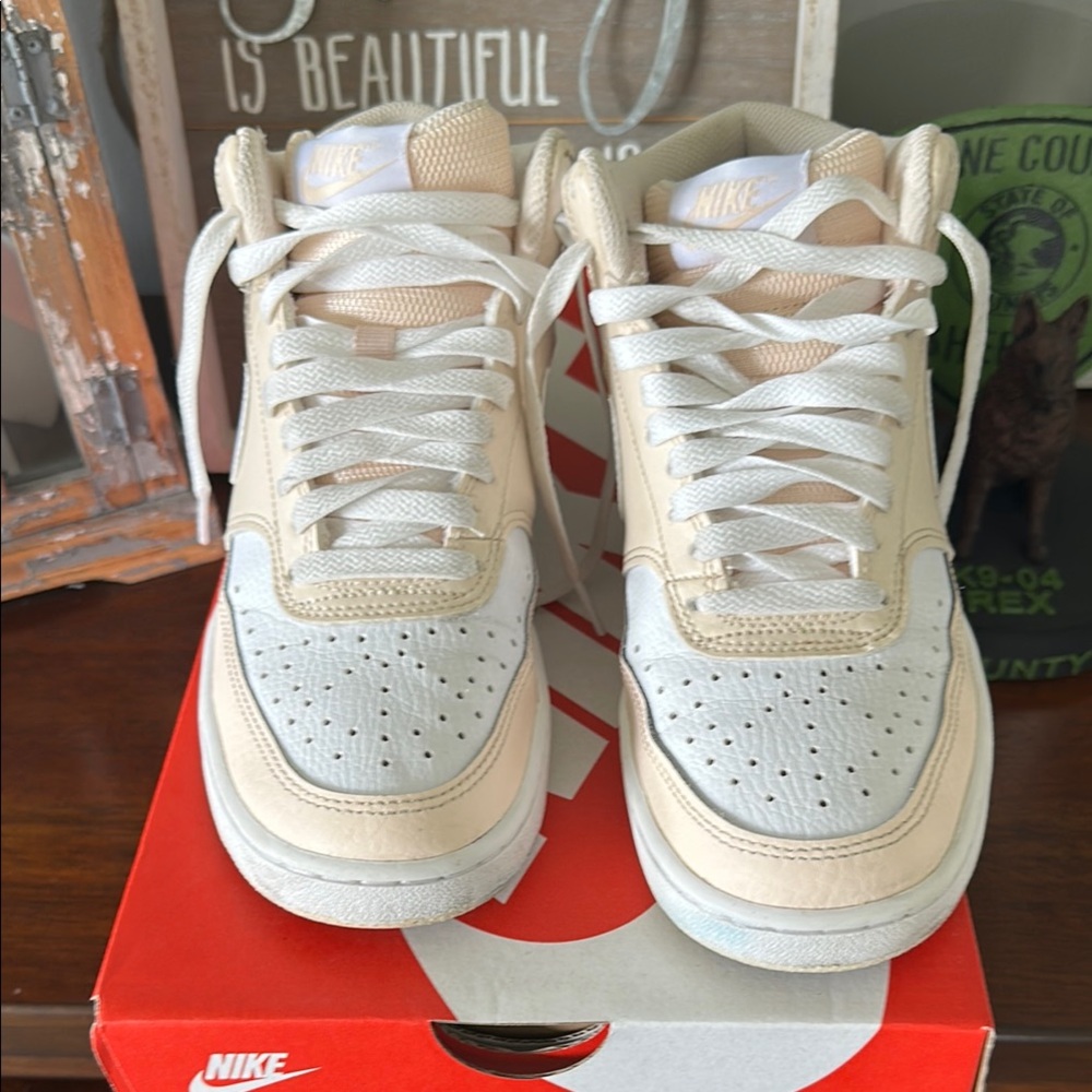 Nike Cream and White Sneakers